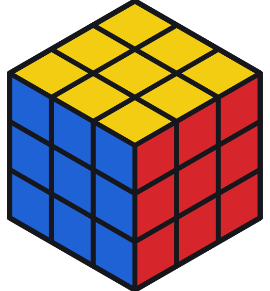 Il cubo è risolto: il giallo sopra e ogni faccia laterale di un solo colore.