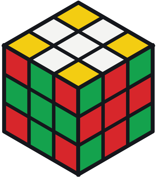 Cubo di Rubik con la figura croce