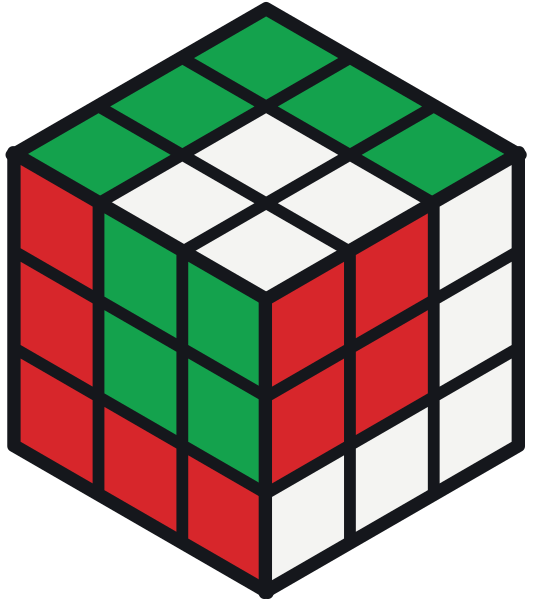 Cubo di Rubik con la figura cubo nel cubo