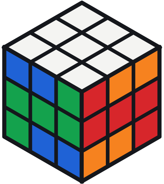 Cubo di Rubik con la figura filo di ferro