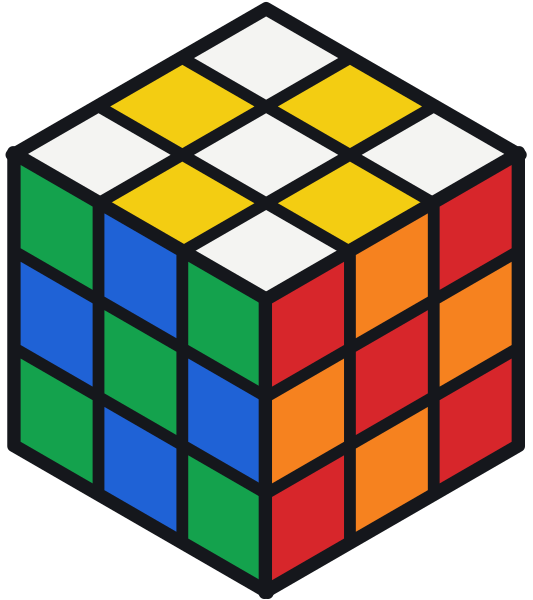 Cubo di Rubik con la figura scacchiera