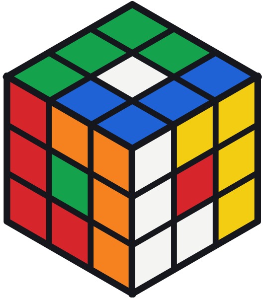 Cubo di Rubik con la figura Tetris