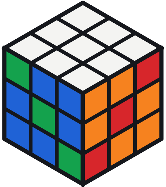 Cubo di Rubik con la figura zigzag