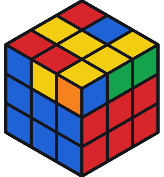 Fatto: su ogni lato le due file in basso sono di un solo colore; in alto il cubo può essere ancora mescolato.