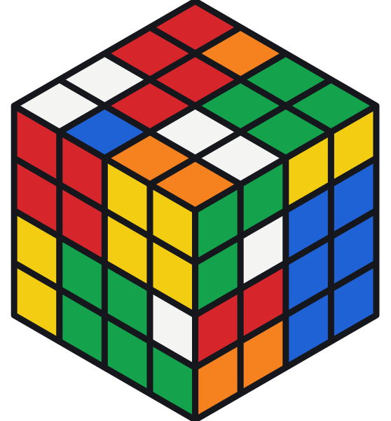 Un cubo 4×4 mescolato