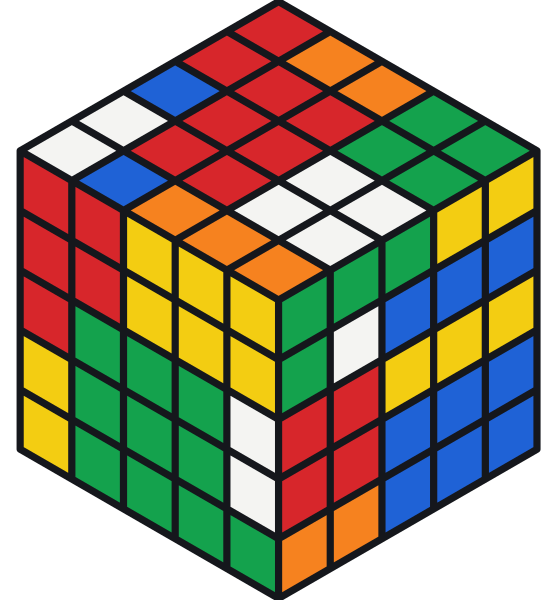 Un cubo 5×5 mescolato